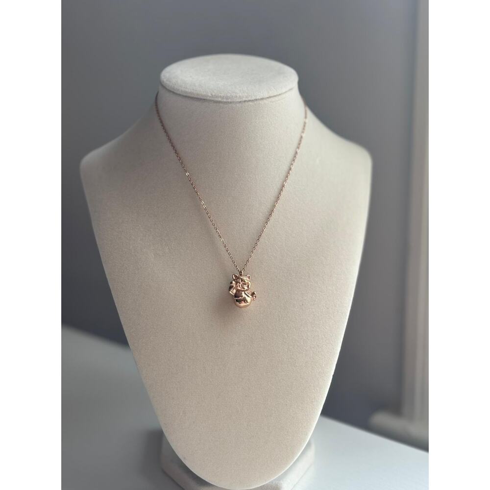 Rose Gold Lucky  Necklace Stainless Steel Cute Pendant Dainty Gift